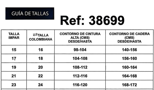 REF: 38699 BOTA RECTA CURVY, TIRO ALTO EN TELA DENIM FULL STRETCH