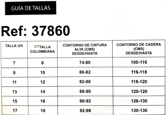 REF: 37860 FLARE LEVANTA COLA CURVY EN TELA DENIM STRETCH