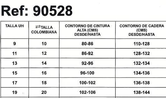 REF: 90528 SKINNY CON CONTROL DE ABDOMEN Y LEVANTA COLA EN TELA DENIM STRETCH