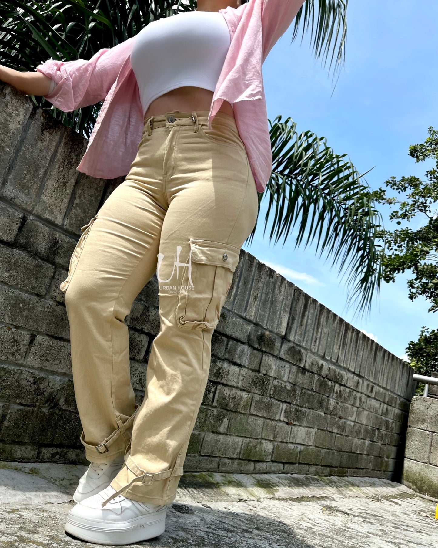 Ref: 35721 CARGO PANTS BEIGE BOTA RECTA