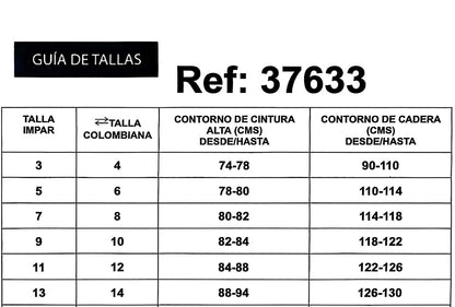 REF: 37633 JEAN CON PIEDRA BRILLANTE EN EL FRENTE DE LA PRENDA, TIRO ALTO EN TELA DENIM FULL STRETCH