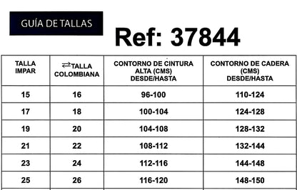 REF: 37844 SHORT CURVY NEGRO EN TELA DENIM STRETCH