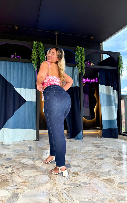 REF: ARF-1771 SKINNY CURVY CLÁSICO TIRO ALTO EN TELA DENIM FULL STRETCH