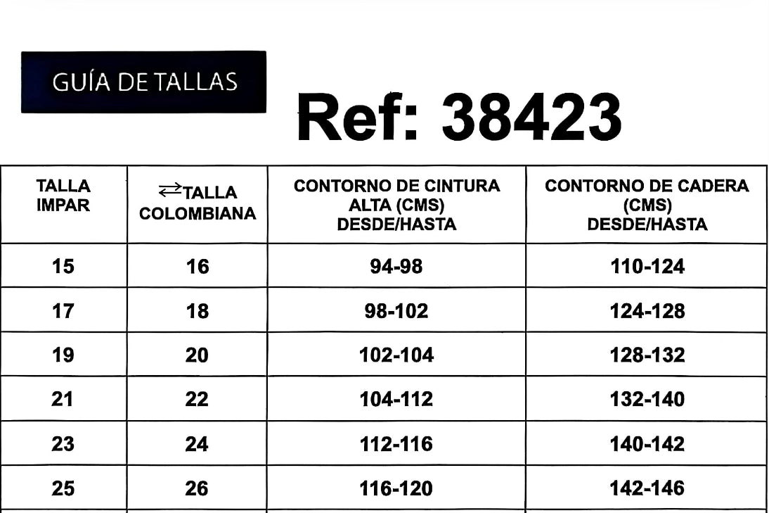 REF: 38423 SHORT CURVY TIRO ALTO EN TELA DENIM FULL STRETCH