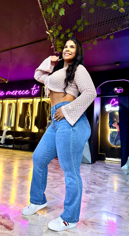 REF: 38703 CURVY RECTO TIRO ALTO, EN TELA DENIM FULL STRETCH