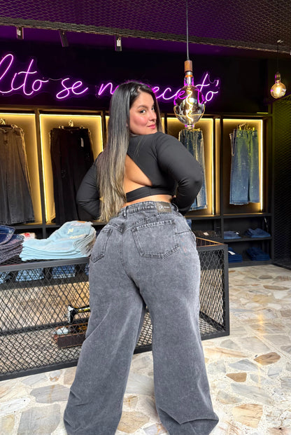 2514-JEAN CURVY ANCHO REALMENTE ANCHO EN TELA DENIM RÍGIDO