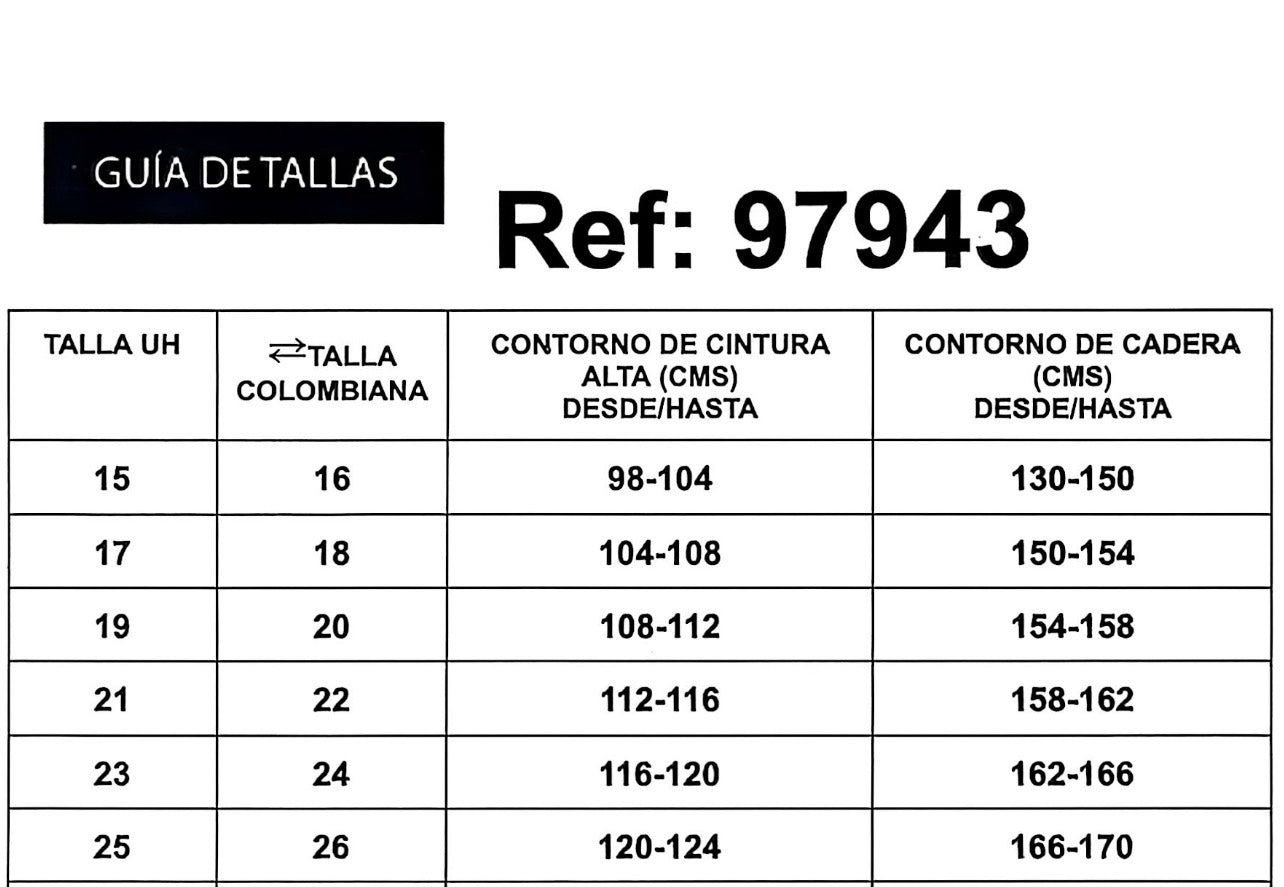 REF: 97943 RECTO CURVY TIRO ALTO, EN TELA DENIM PREMIUM FULL STRETCH