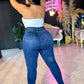 REF: 80423 SKINNY CURVY LEVANTA COLA EN TELA DENIM FULL STRETCH