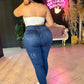 REF: 80423 SKINNY CURVY LEVANTA COLA EN TELA DENIM FULL STRETCH