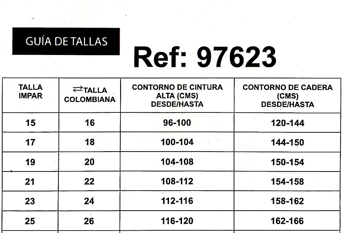 REF: 97623 RECTO EN TELA DENIM FULL STRETCH, TIRO ALTO LEVANTA COLA, CURVY Y TALLA REGULAR