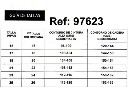 REF: 97623 RECTO EN TELA DENIM FULL STRETCH, TIRO ALTO LEVANTA COLA, CURVY Y TALLA REGULAR