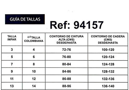 REF: 94157 RECTO TIRO ALTO CON PIEDRAS Y DESTROYER, EN TELA DENIM STRETCH