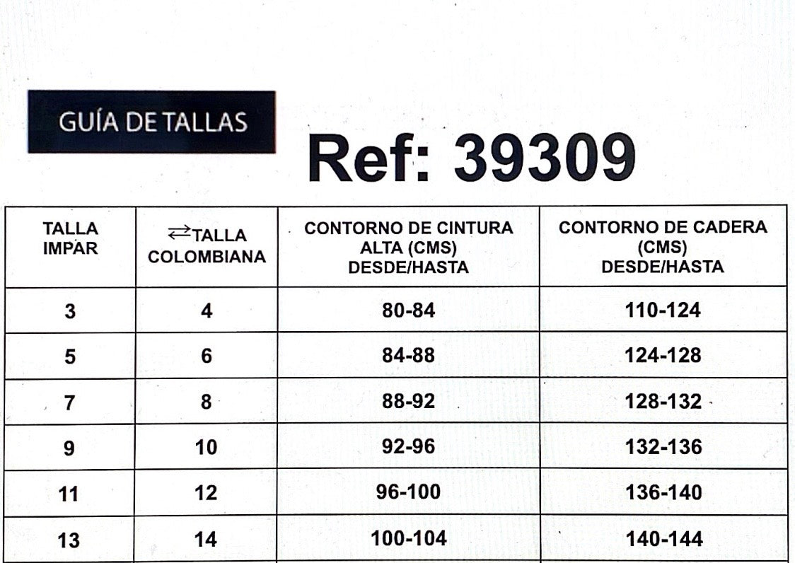 REF: 39309 BOTA RECTA EN TELA DENIM FULL STRETCH, TIRO ALTO CON ROTO Y ENCAJE CON PIEDRA