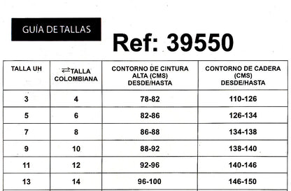 REF: 39550 PALAZO TIRO ALTO EN TELA DENIM FULL STRETCH CON PIEDRA BRILLANTE POR DELANTE