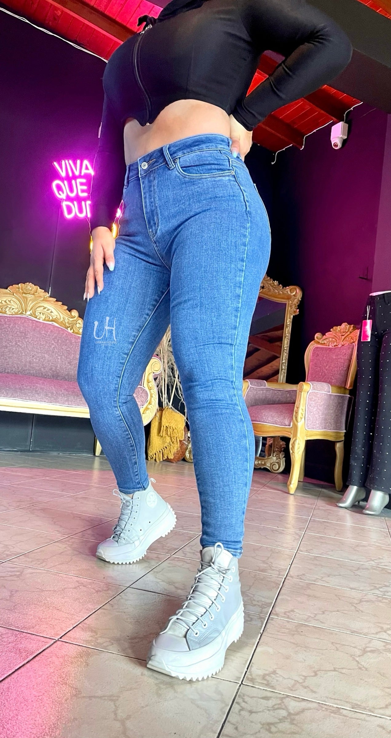 REF: ARF-1022 SKINNY CLÁSICO EN TELA DENIM FULL STRETCH (LA TALLA 13 DA HASTA UNA 16 NACIONAL)