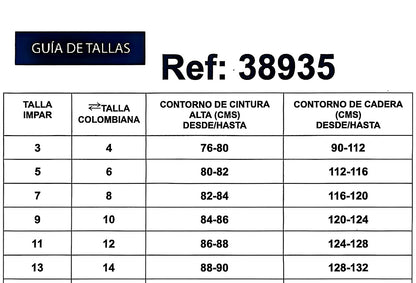 REF: 38935 ESTILO RECTO CLÁSICO EN TELA DENIM STRETCH AZUL OSCURO