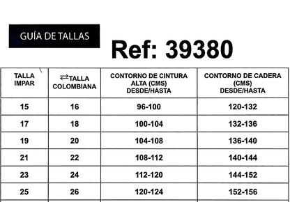 REF: 39380 CURVY RECTO TIRO ALTO EN TELA DENIM FULL STRETCH