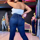 REF: 90528 SKINN CON CONTROL DE ABDOMEN Y LEVANTA COLA EN TELA DENIM STRETCH