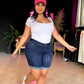 REF: 36659 SHORT CURVY LEVANTA COLA EN TELA DENIM FULL STRETCH