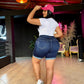 REF: 36659 SHORT CURVY LEVANTA COLA EN TELA DENIM FULL STRETCH