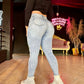 REF: 36892 SKINNY CON PINZAS LEVANTA COLA EN TELA DENIM FULL STRETCH