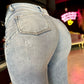 REF: 36892 SKINNY CON PINZAS LEVANTA COLA EN TELA DENIM FULL STRETCH