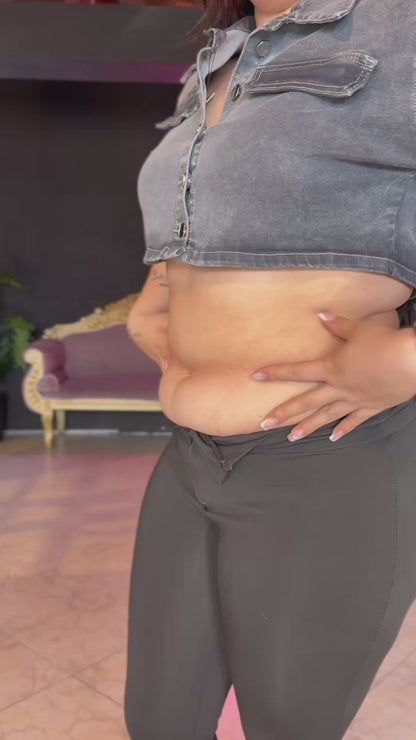 2501 JEAN BOTA RECTA CON FAJA, EFECTO CINTURA DE AVISPA CURVY